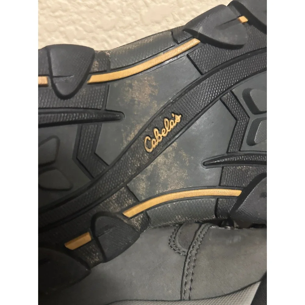 Cabelas Dry-Plus Hiking Boots Mens 10 D Grey Suede Waterproof 83-0952 Rucking